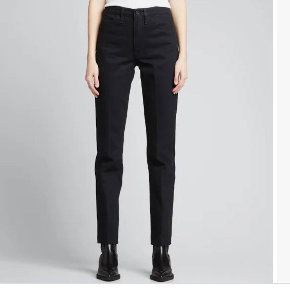 Frame Black Le Italien High Waist Straight Leg Jeans 28